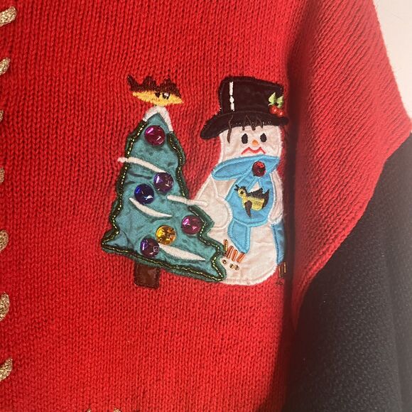 Work in Progress Gladys Bagley Knit Pullover Christmas Ugly Sweater size 2X - Picture 5 of 7